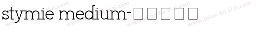 stymie medium字体转换